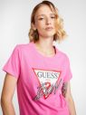 Tričká s krátkym rukávom pre ženy Guess - ružová galéria