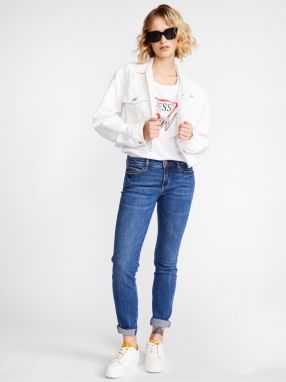 Tričká s krátkym rukávom pre ženy Guess - biela galéria