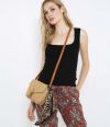 Béžová slamená crossbody kabelka CAMAIEU galéria