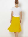 Žltá asymetrická midi sukňa CAMAIEU galéria
