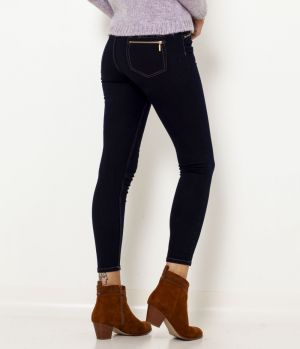 Tmavo modré skrátené slim fit džínsy Camaieu galéria