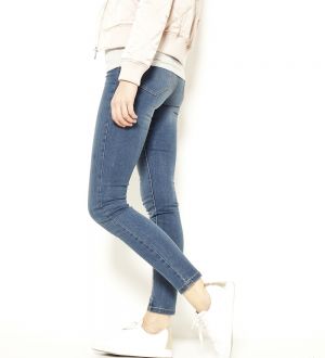 Modré skrátené skinny fit rifle CAMAIEU galéria