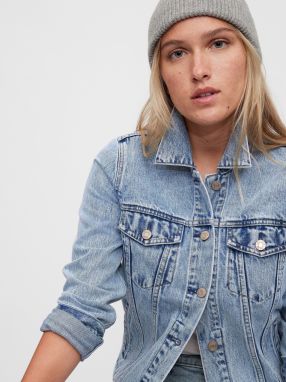 GAP modré džínsová bunda icon denim jacket galéria