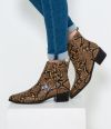 Hnedé chelsea topánky s hadím vzorom CAMAIEU galéria