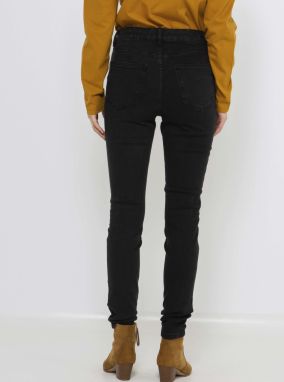Čierne slim fit džínsy s ozdobnými detailmi Camaieu galéria