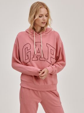 Ružová dámska mikina cez hlavu GAP easy galéria