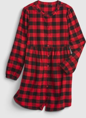 Červené dievčenskú šaty šaty buff plaid shirt GAP