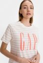 GAP biele pruhované šaty Logo T-shirt Dress galéria