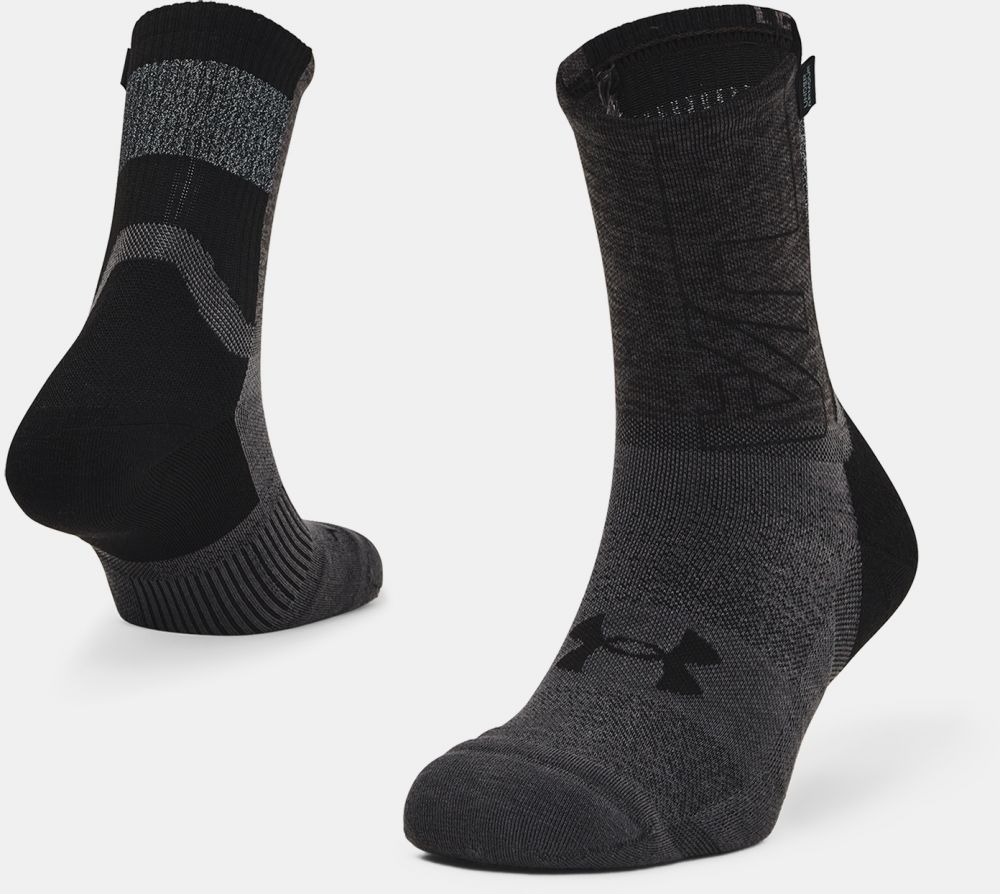 Under Armour ArmourDry Run Crew Ponožky Čierna Šedá