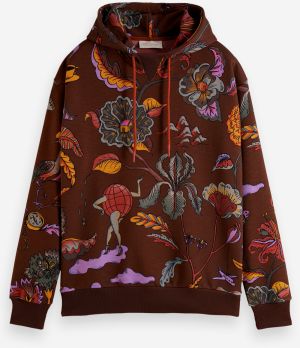 Hnedá pánska vzorovaná mikina Scotch & Soda galéria