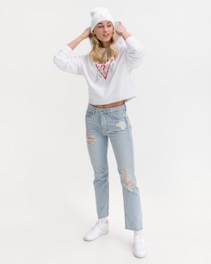 Guess biele dámska mikina Icon Logo galéria