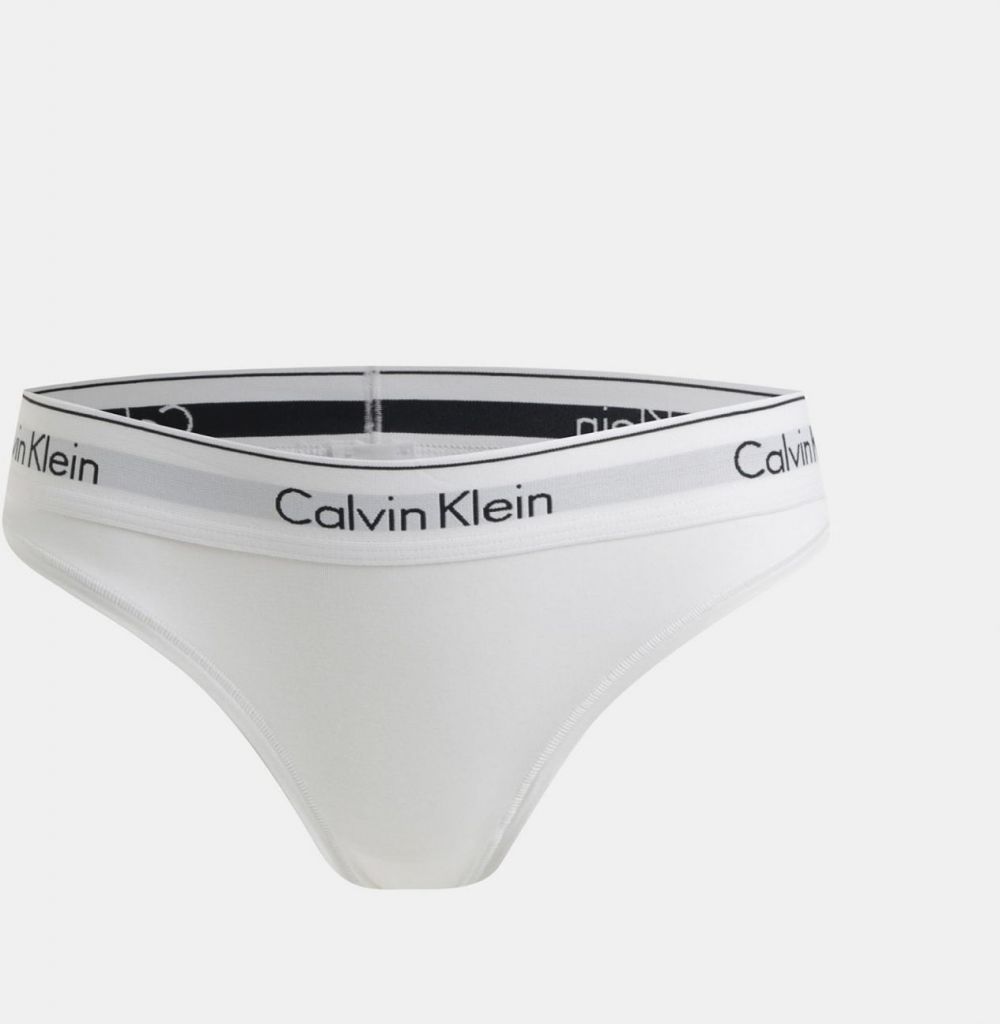 Biele nohavičky so širokým lemom Calvin Klein Underwear
