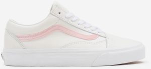 Ružovo-biele pánske kožené topánky VANS Old Skool