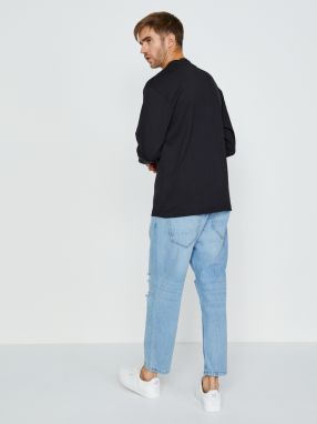 Čierne pánske tričko s potlačou Versace Jeans Couture R 13 Rub galéria