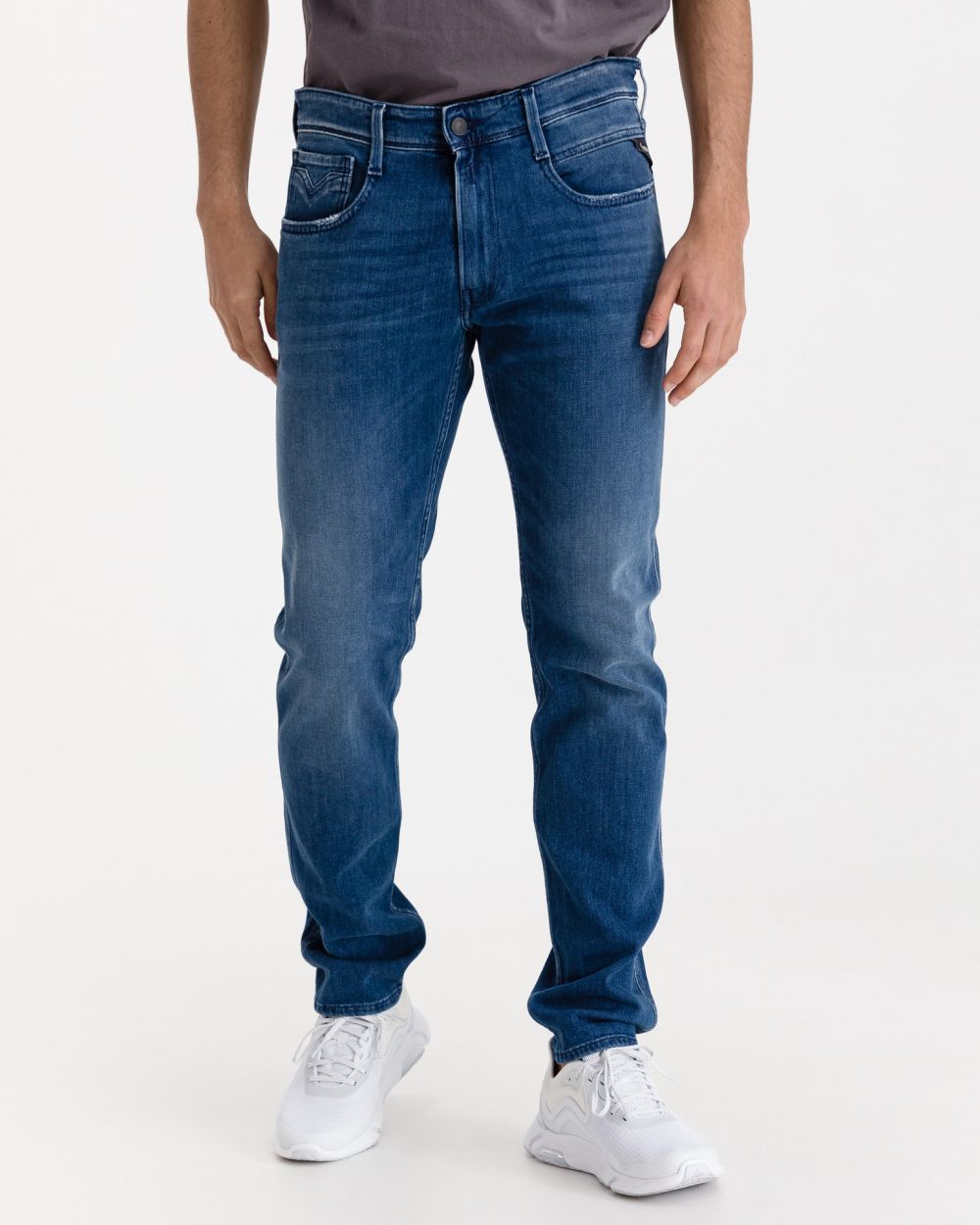 Slim fit pre mužov Replay - modrá