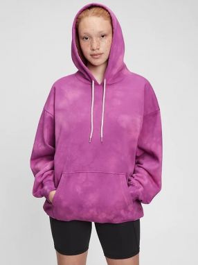 Fialová dámska mikina fleece pocket hoodie GAP