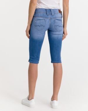 Pepe Jeans Venus Crop Šortky Modrá galéria