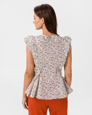 Pepe Jeans Ophelia Blúzka Biela Béžová galéria