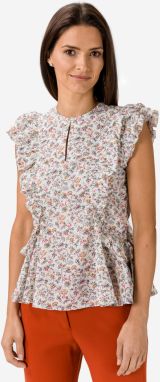 Pepe Jeans Ophelia Blúzka Biela Béžová