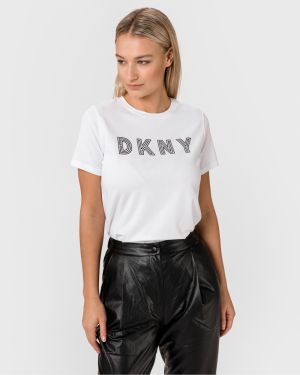 Tričká s krátkym rukávom pre ženy DKNY - biela