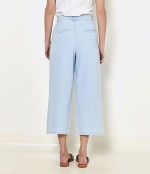 Svetlomodré rifľové culottes CAMAIEU galéria