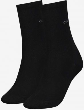 Sada dvoch párov dámskych ponožiek Calvin Klein v čiernej farbe