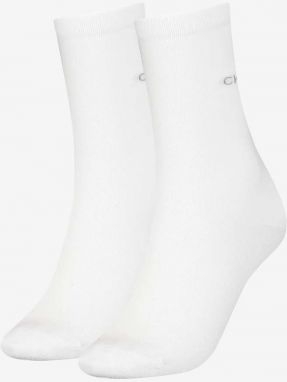 Sada dvoch párov dámskych ponožiek Calvin Klein v bielej farbe