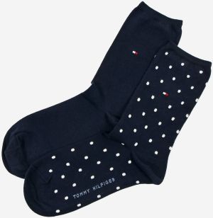 Súprava dámskych ponožiek tmavomodrej farby Tommy Hilfiger Sock Dot 2P