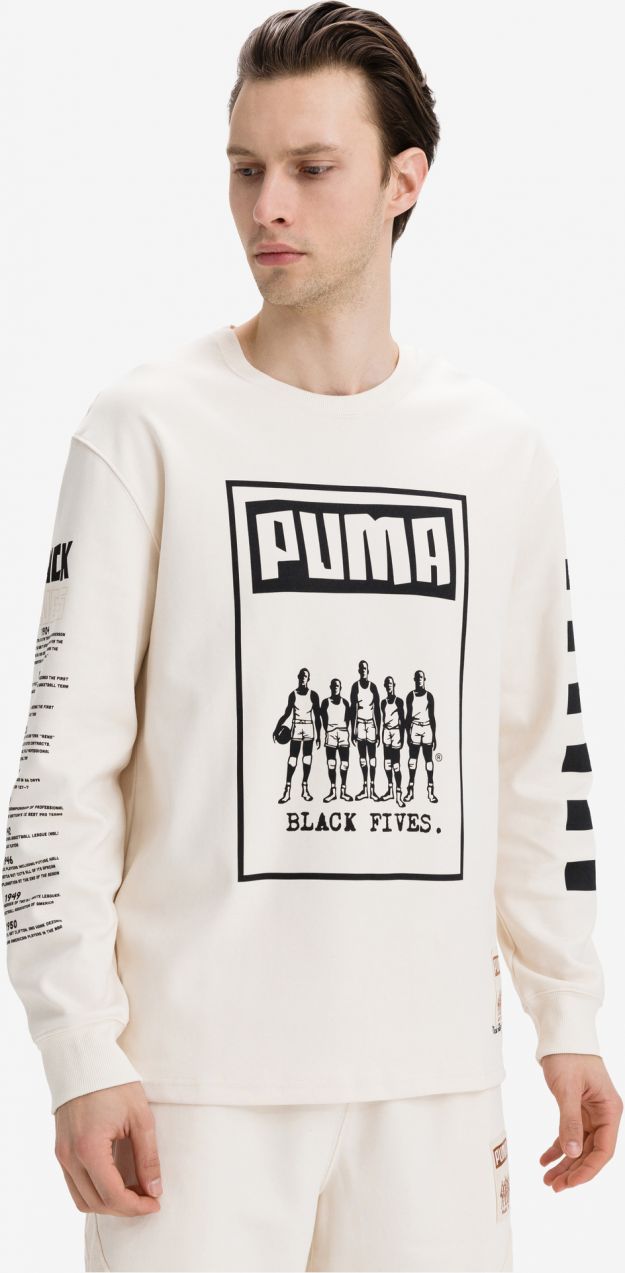 Puma béžové pánske tričko Black Fives