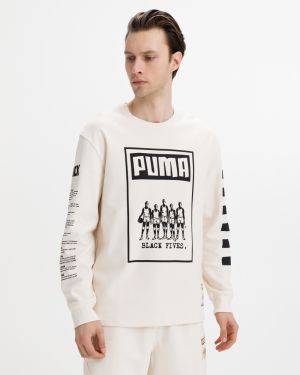Puma béžové pánske tričko Black Fives galéria