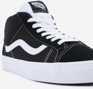 Bielo-čierne pánske semišové topánky VANS Mid Skool galéria