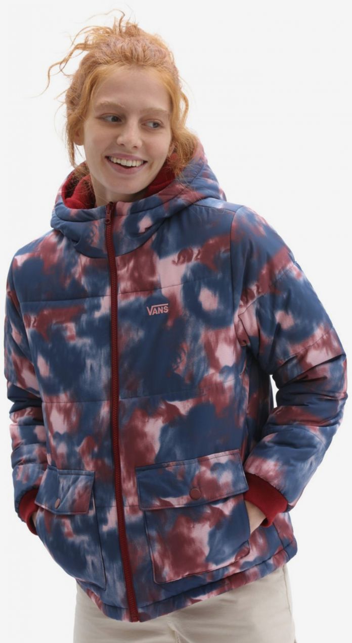 Červeno-modrá dámska obojstranná prešívaná bunda VANS Litty Reversible