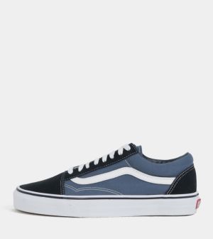 Bielo-modré pánske tenisky so semišovými detailmi VANS Old Skool