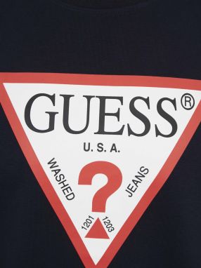Mikiny bez kapuce pre mužov Guess - tmavomodrá galéria
