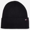 Čierna dámska rebrovaná čiapka Tommy Hilfiger Essential Knit Beanie galéria