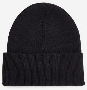 Čierna dámska rebrovaná čiapka Tommy Hilfiger Essential Knit Beanie galéria