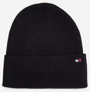 Čierna dámska rebrovaná čiapka Tommy Hilfiger Essential Knit Beanie galéria