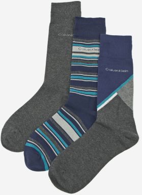 Sada pánskych ponožiek Calvin Klein v modrej a sivej farbe