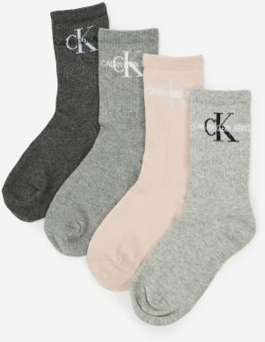 Súprava dámskych ponožiek Calvin Klein v béžovej a sivej farbe