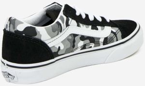 Šedo-čierne chlapčenské vzorované tenisky s detailmi v semišovej úprave VANS UY Old Skool galéria