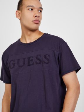 Tmavomodré pánske tričko Guess galéria
