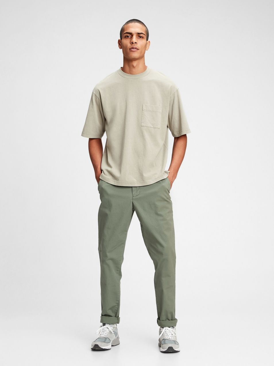GAP zelené pánske nohavice Slim Pull
