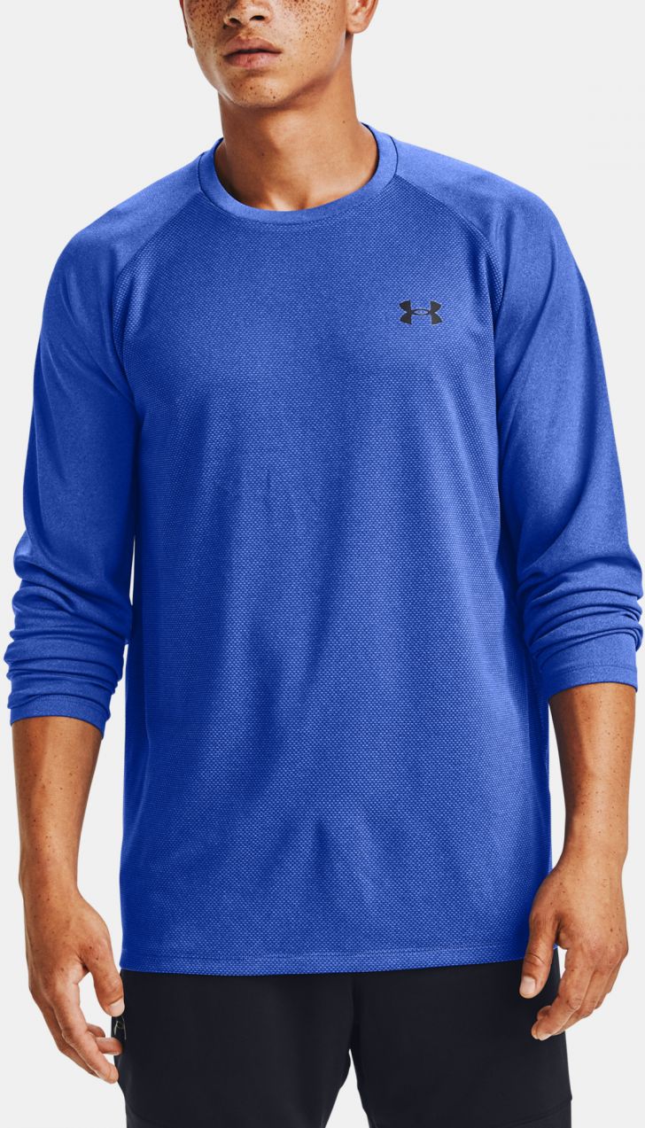 Modré tričko Under Armour Textured LS