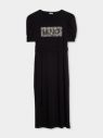 Čierne dámske midi šaty s nariasenými rukávmi Liu Jo galéria