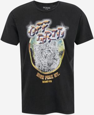 Tričká s krátkym rukávom pre mužov Guess - tmavosivá galéria