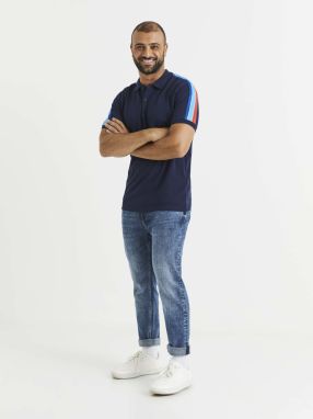 Tričká s krátkym rukávom pre mužov Celio - modrá galéria
