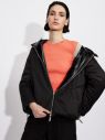 Čierna prešívaná obojstranná zimná bunda pre ženy Armani Exchange galéria