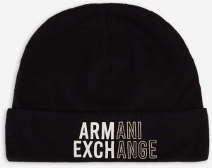Čiapky, šály, rukavice pre mužov Armani Exchange - čierna