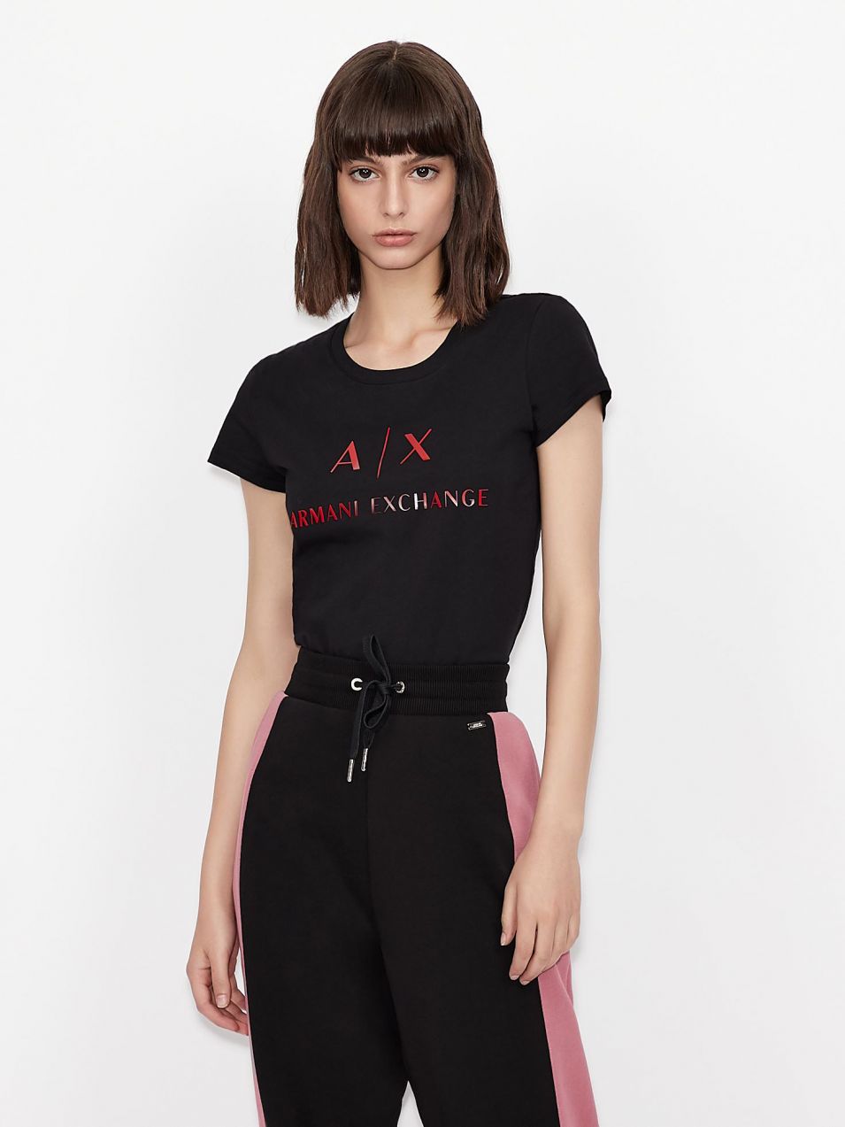 Čierne dámske tričko Armani Exchange