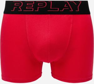 Boxerky Style Boxer 2 T/C Cuff 3D Logo 2Pcs Box - červená/čierna Replay galéria